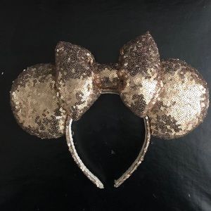 Disney Gold Sequin Custom Made Minnie Ears